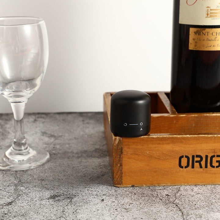 Capac de Etansare a Sticlei de Sampanie, Flippy, Rotativ, On-Off, Silicon, Reutilizabil, Usor de Depozitat si Folosit, 3.8 x 3.8 x 3.8 cm, Negru-2