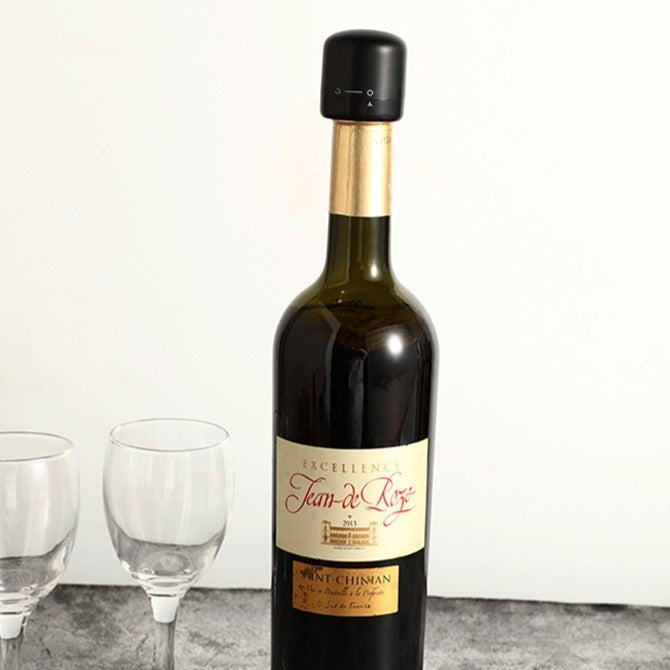 Capac de Etansare a Sticlei de Sampanie, Flippy, Rotativ, On-Off, Silicon, Reutilizabil, Usor de Depozitat si Folosit, 3.8 x 3.8 x 3.8 cm, Negru-3