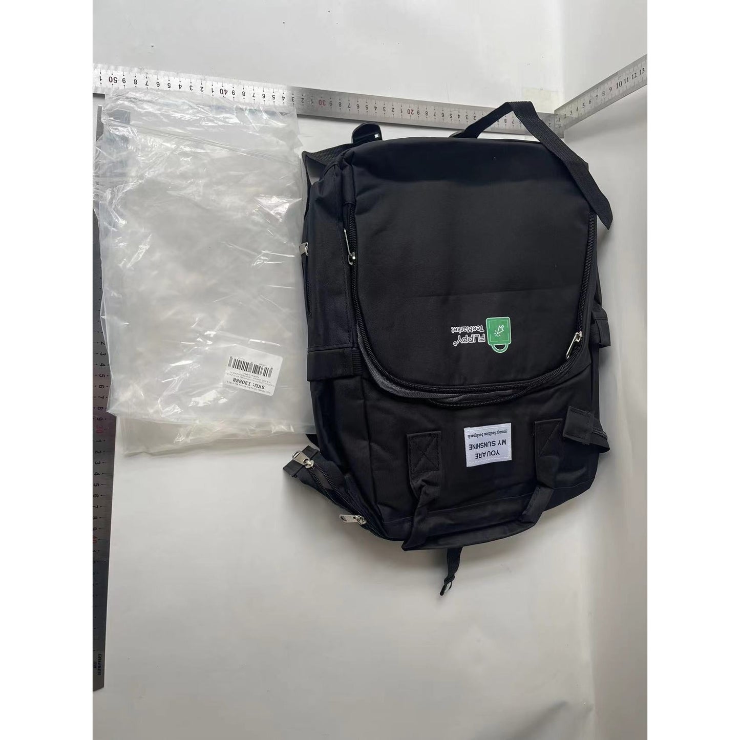 Rucsac Multifunctional pentru Mamici, Flippy, pentru Scutece Bebelusi cu Patut Pliabil, Negru-1