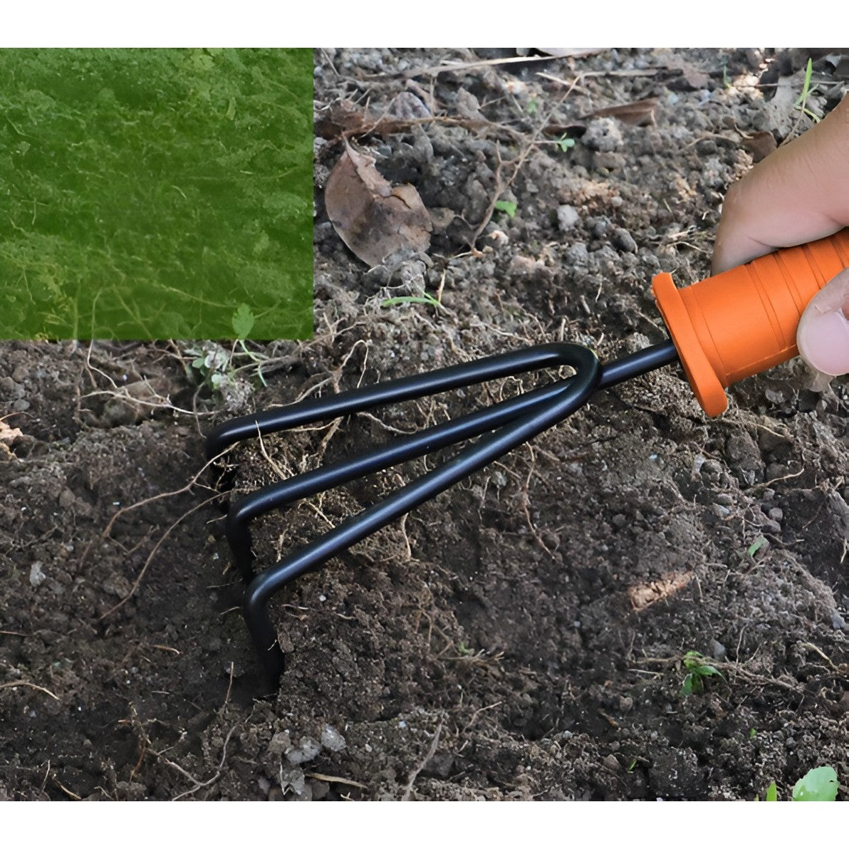 Set 12 Unelte de Gradina, Flippy, pentru Plantare Prelucrare Sol si Ingrijire Plante, Manere Portocalii, Material PVC si Cardboard, Cutie Inclusa, 37x28 cm, Negru-4