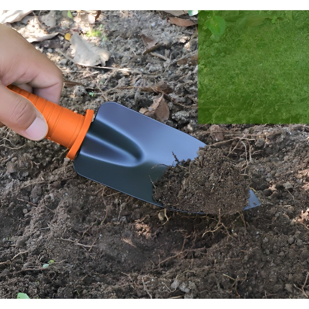 Set 12 Unelte de Gradina, Flippy, pentru Plantare Prelucrare Sol si Ingrijire Plante, Manere Portocalii, Material PVC si Cardboard, Cutie Inclusa, 37x28 cm, Negru-5