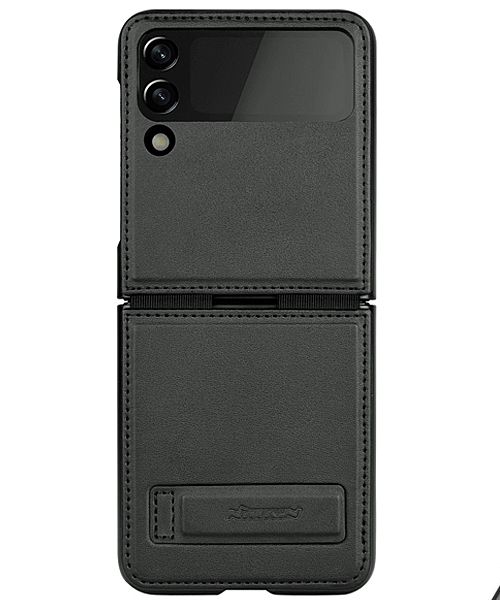 Husa Nillkin Qin leather Flip pentru Galaxy Z Flip 4 -negru