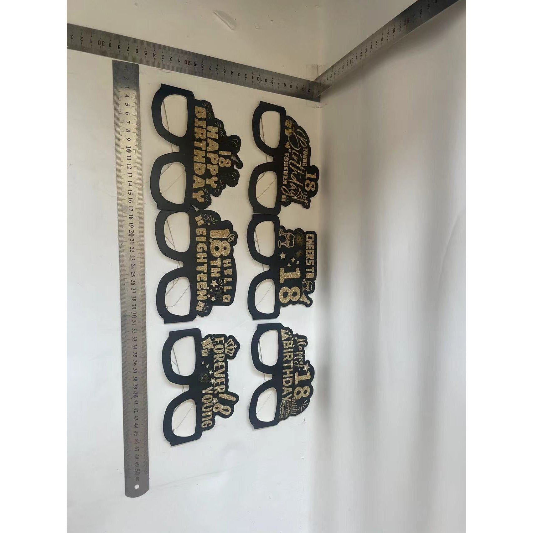 Set 6 Perechi de Ochelari pentru Majorat, Flippy, Diverse Modele, Negru-1