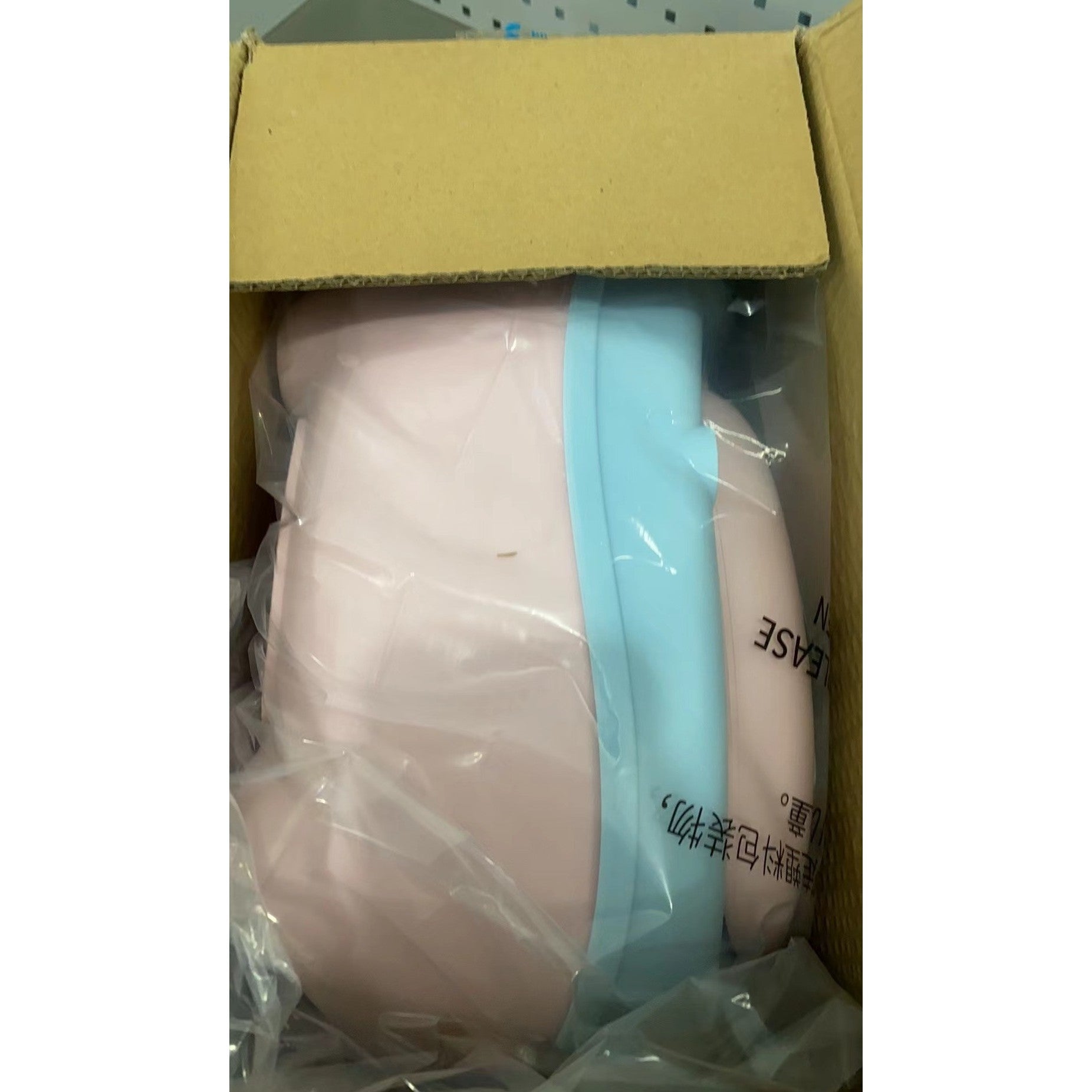 Olita pentru Copii, Flippy, +6 luni, Compartiment Detasabil, cu Capac, Antiderapanta, din Plastic, Colac Moale, Model Animat Ciclop, cu Maner, 33 x 21 x 45 cm, Albastru/Roz-1