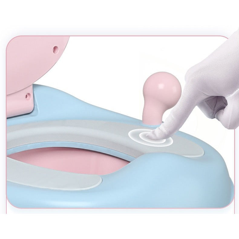 Olita pentru Copii, Flippy, +6 luni, Compartiment Detasabil, cu Capac, Antiderapanta, din Plastic, Colac Moale, Model Animat Ciclop, cu Maner, 33 x 21 x 45 cm, Albastru/Roz-4