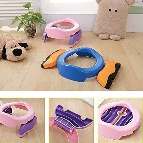 Olita Portabila 2 in 1, Flippy, Olita + Capac de Toaleta, din Plastic, Diametru 21 cm, Roz-1