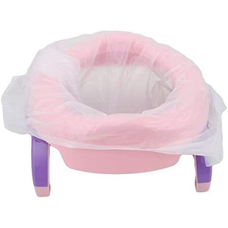 Olita Portabila 2 in 1, Flippy, Olita + Capac de Toaleta, din Plastic, Diametru 21 cm, Roz-3