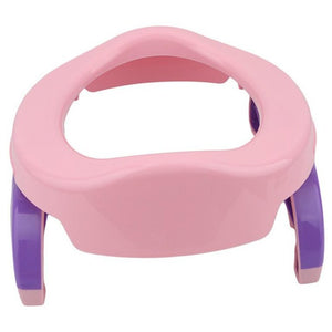 Olita Portabila 2 in 1, Flippy, Olita + Capac de Toaleta, din Plastic, Diametru 21 cm, Roz-0