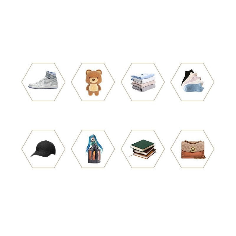 Organizator de Pantofi, Flippy, din PP+ABS, Usa Frontala Magnetica, Rezistenta la Praf, Anti-Oxidare, Utilizare Multipla, 36 x 28 x 21 cm, Gri Transparent-4