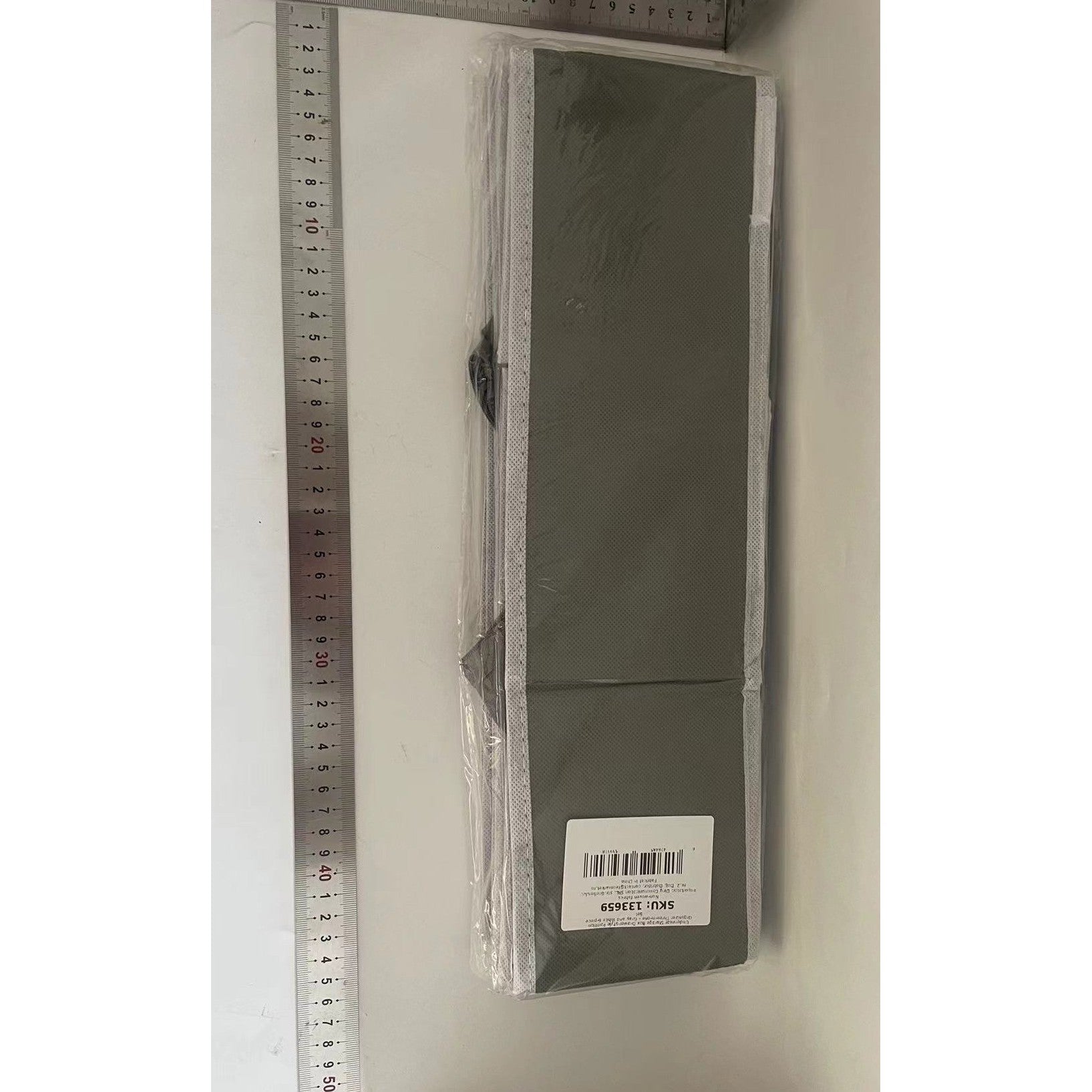 Organizator pentru Sertar, Flippy, 3 Marimi, pentru Lenjerie, Tricouri, Sosete, 6 Piese, Pliabil, Stivuibil, din Tesatura, Gri/Alb-2