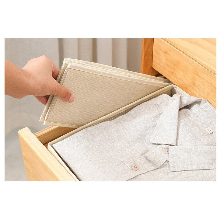 Organizator pentru Sertar, Flippy, 3 Marimi, pentru Lenjerie, Tricouri, Sosete, 6 Piese, Pliabil, Stivuibil, din Tesatura, Alb-7