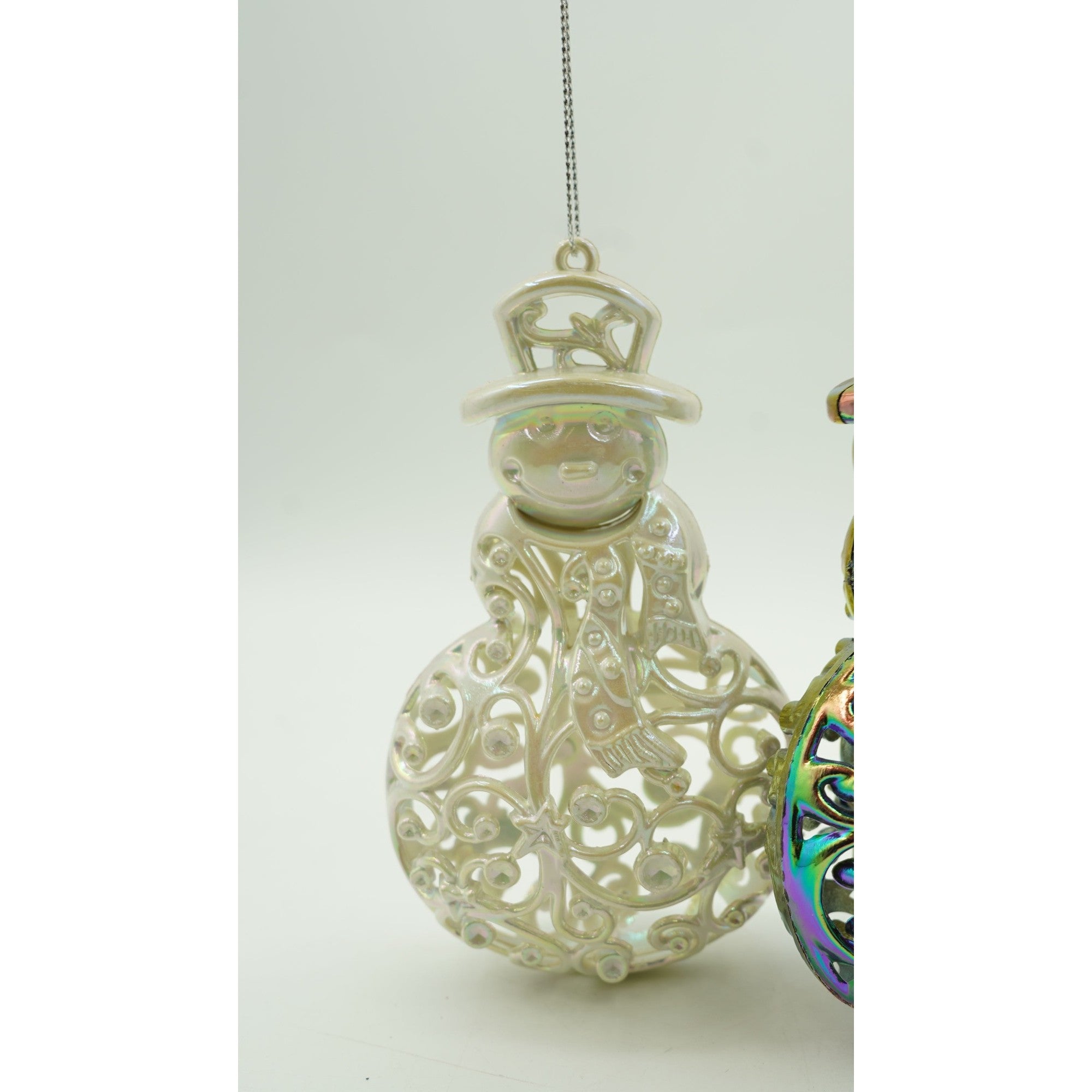 Ornament brad de Craciun, Perlat, in forma de Om de zapada, 8 cm x 13 cm, Plastic, Flippy-4