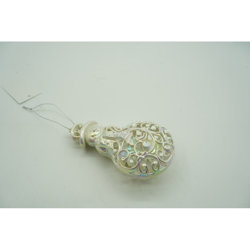 Ornament brad de Craciun, Perlat, in forma de Om de zapada, 8 cm x 13 cm, Plastic, Flippy-8