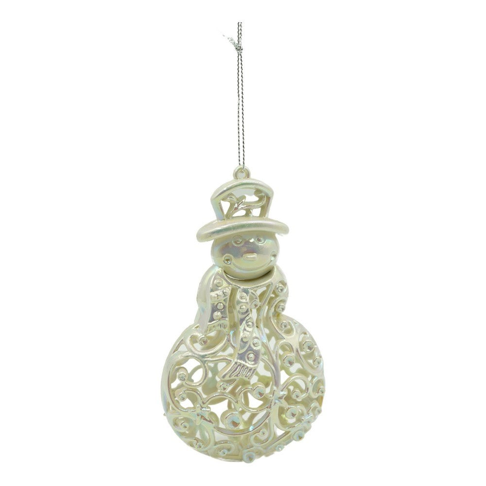 Ornament brad de Craciun, Perlat, in forma de Om de zapada, 8 cm x 13 cm, Plastic, Flippy-0