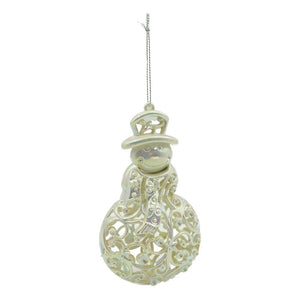 Ornament brad de Craciun, Perlat, in forma de Om de zapada, 8 cm x 13 cm, Plastic, Flippy-0