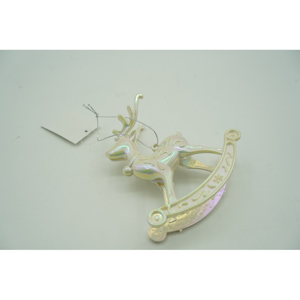 Ornament brad de Craciun, Perlat, in forma de Ren, 11 cm x 11 cm, Plastic, Flippy-9