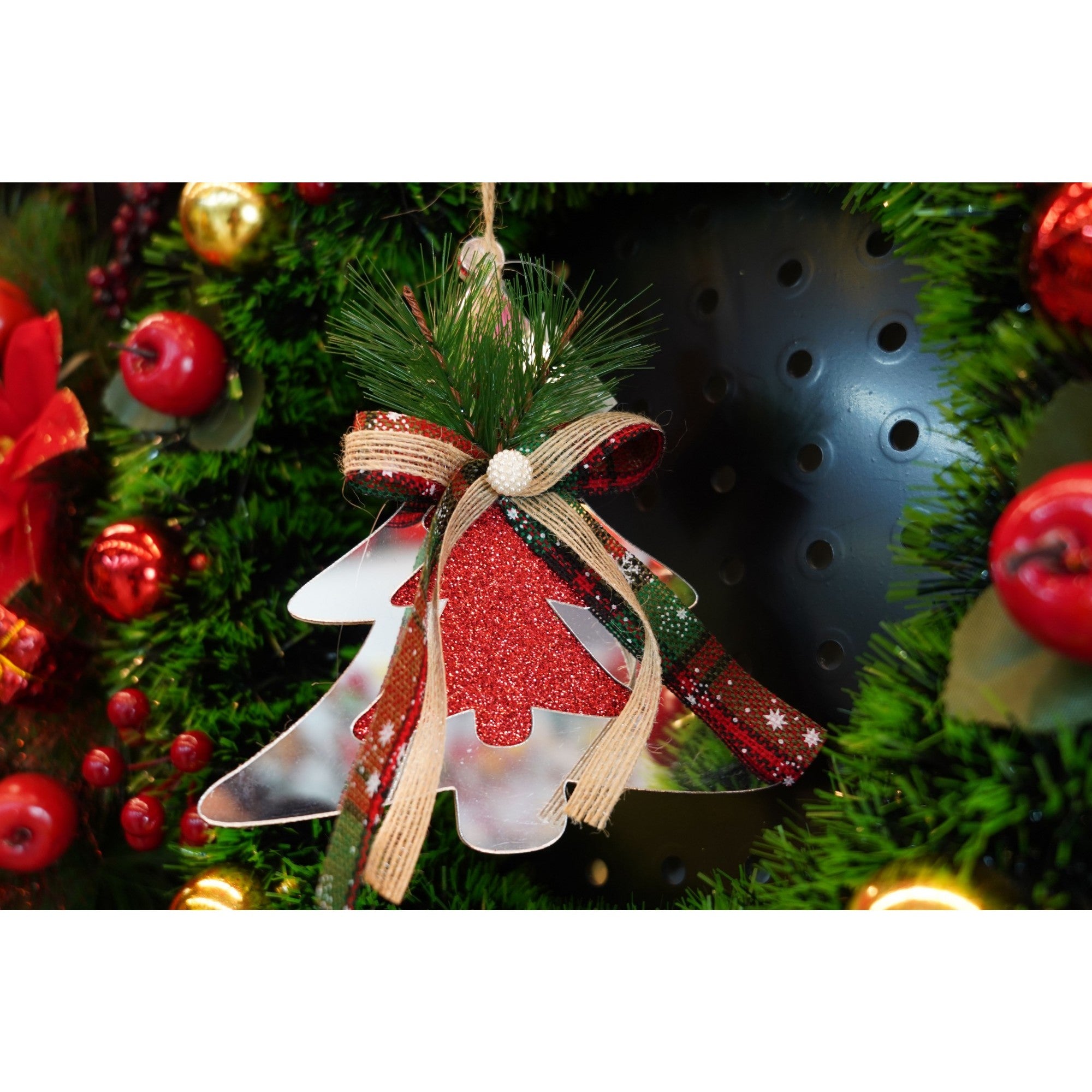 Ornament brad, Flippy, Brad, Argintiu, Lucios, 14*15CM, Acril, Interior/ Exterior-1