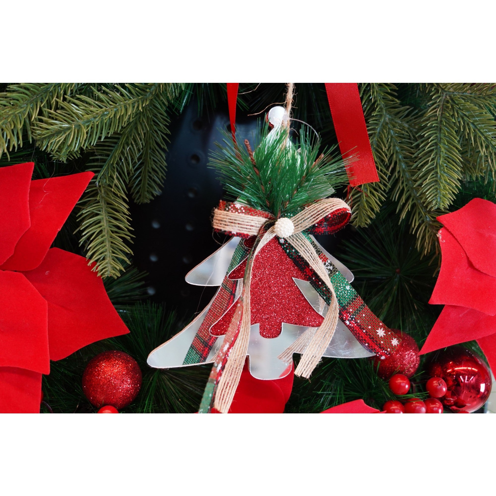 Ornament brad, Flippy, Brad, Argintiu, Lucios, 14*15CM, Acril, Interior/ Exterior-3