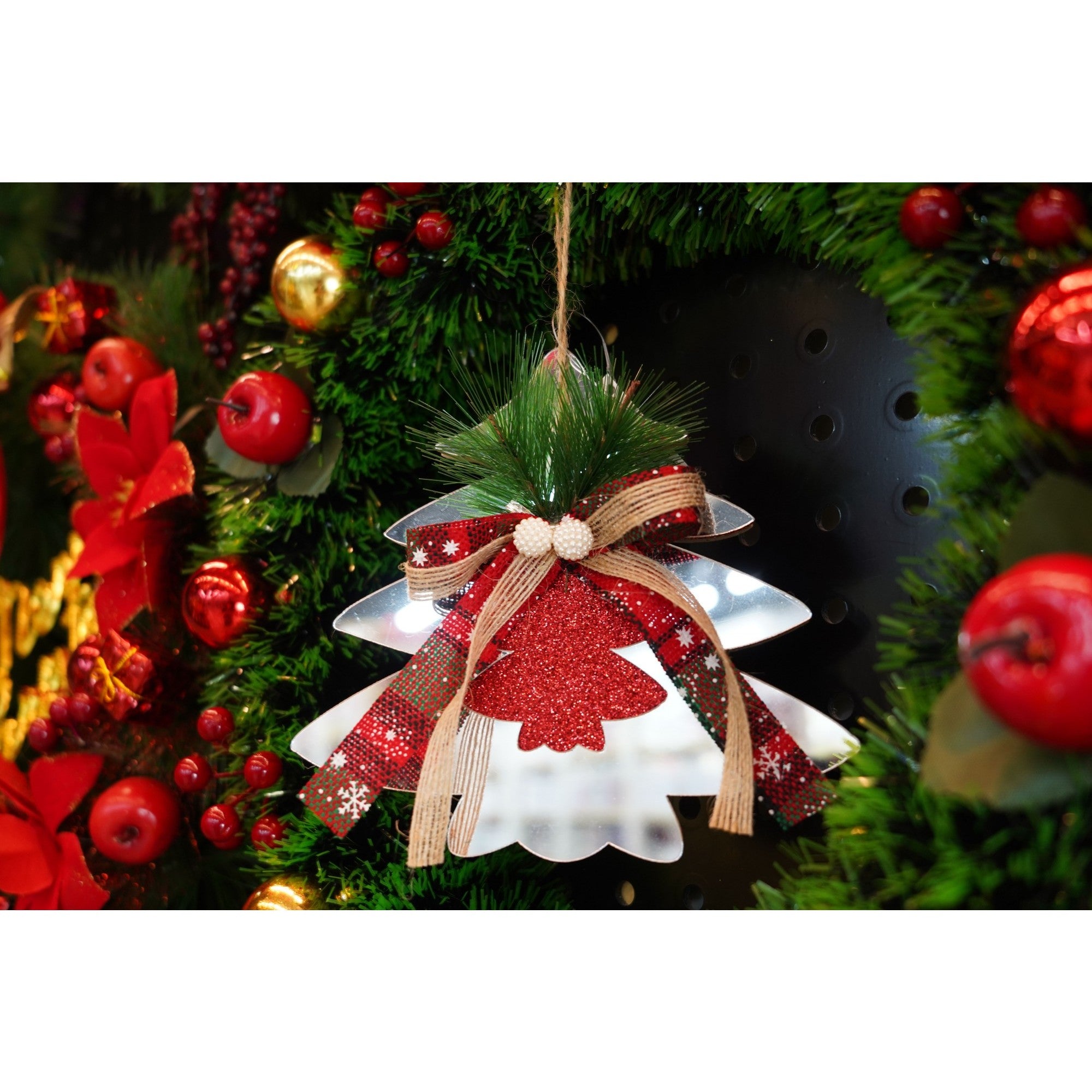 Ornament brad, Flippy, Brad, Argintiu, Lucios, 14*17CM, Acril, Interior/ Exterior-2