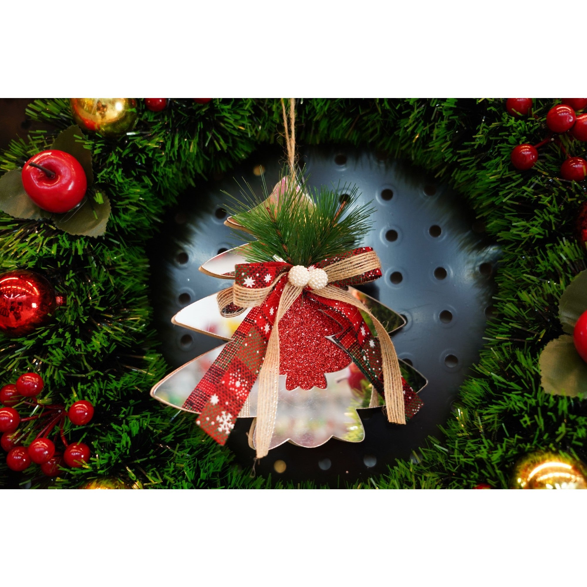 Ornament brad, Flippy, Brad, Argintiu, Lucios, 14*17CM, Acril, Interior/ Exterior-4