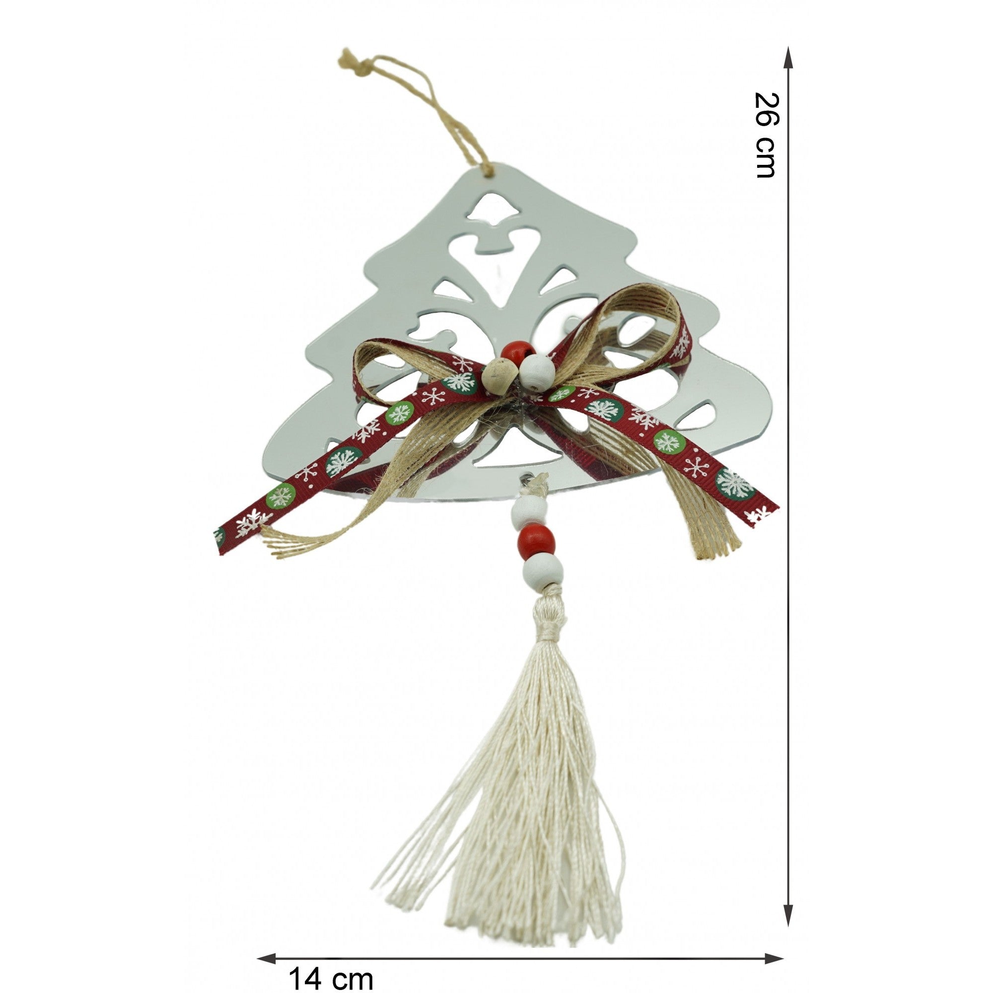 Ornament brad, Flippy, Brad, Argintiu, Lucios, 14*26CM, Acril, Interior/ Exterior-5