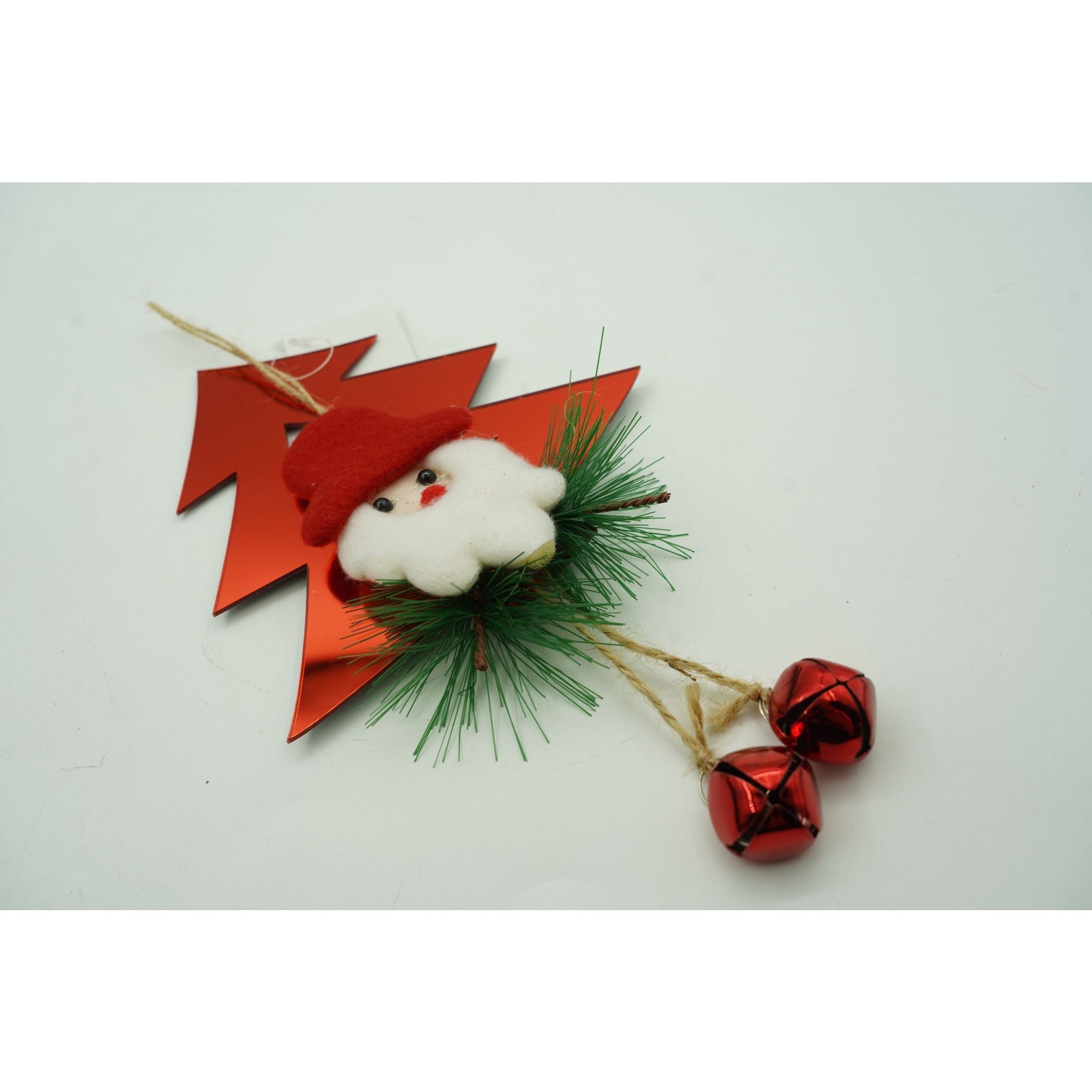 Ornament brad, Flippy, Brad cu clopotei, Rosu, Lucios, 15*20CM, Acril, Interior/ Exterior-1