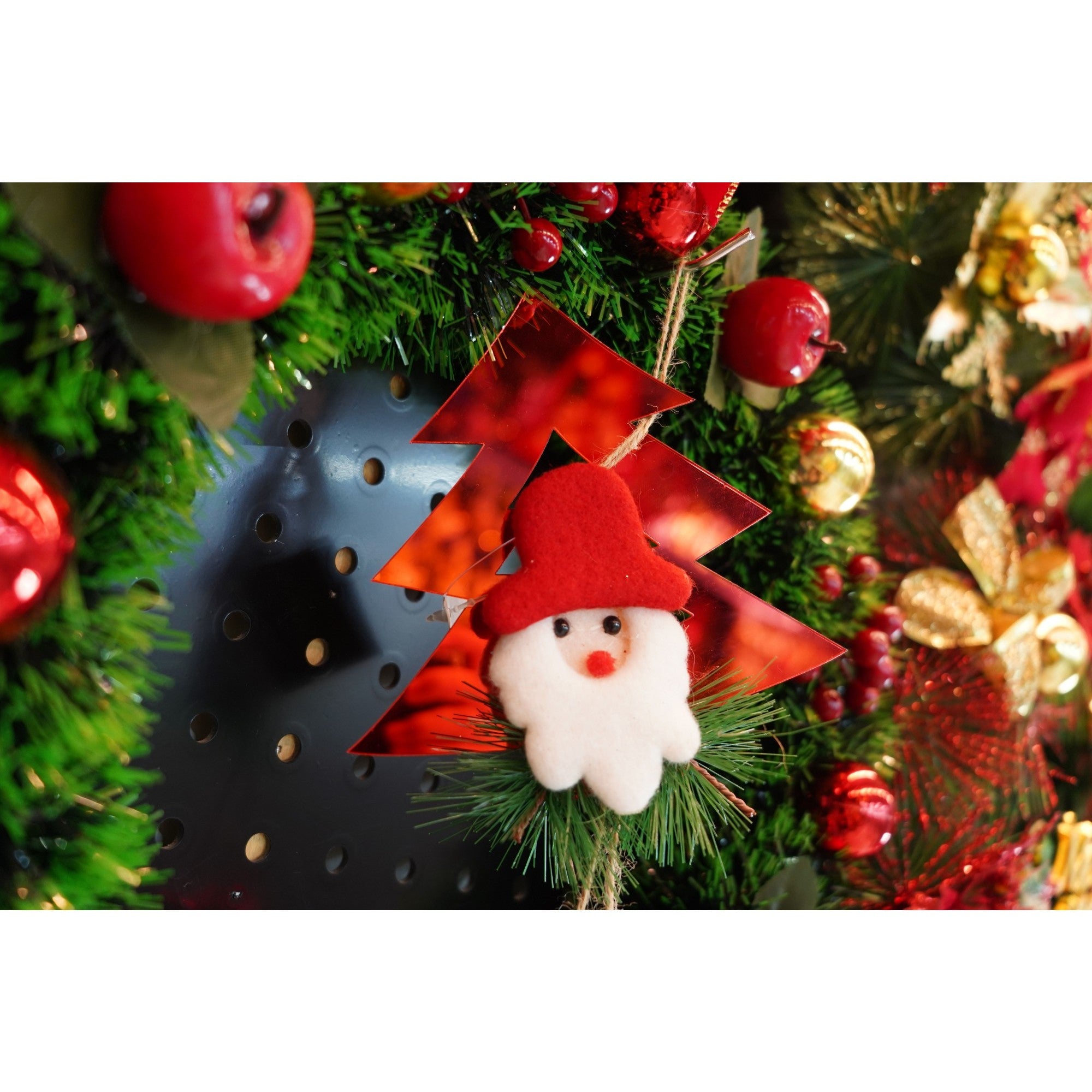 Ornament brad, Flippy, Brad cu clopotei, Rosu, Lucios, 15*20CM, Acril, Interior/ Exterior-2