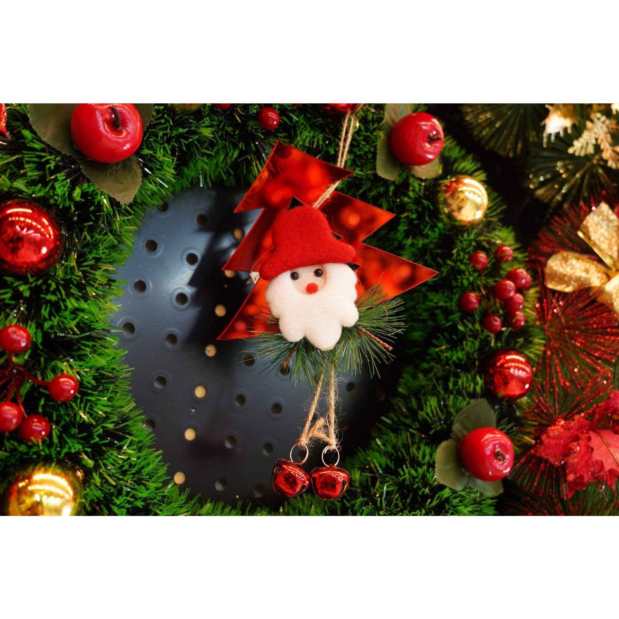 Ornament brad, Flippy, Brad cu clopotei, Rosu, Lucios, 15*20CM, Acril, Interior/ Exterior-4