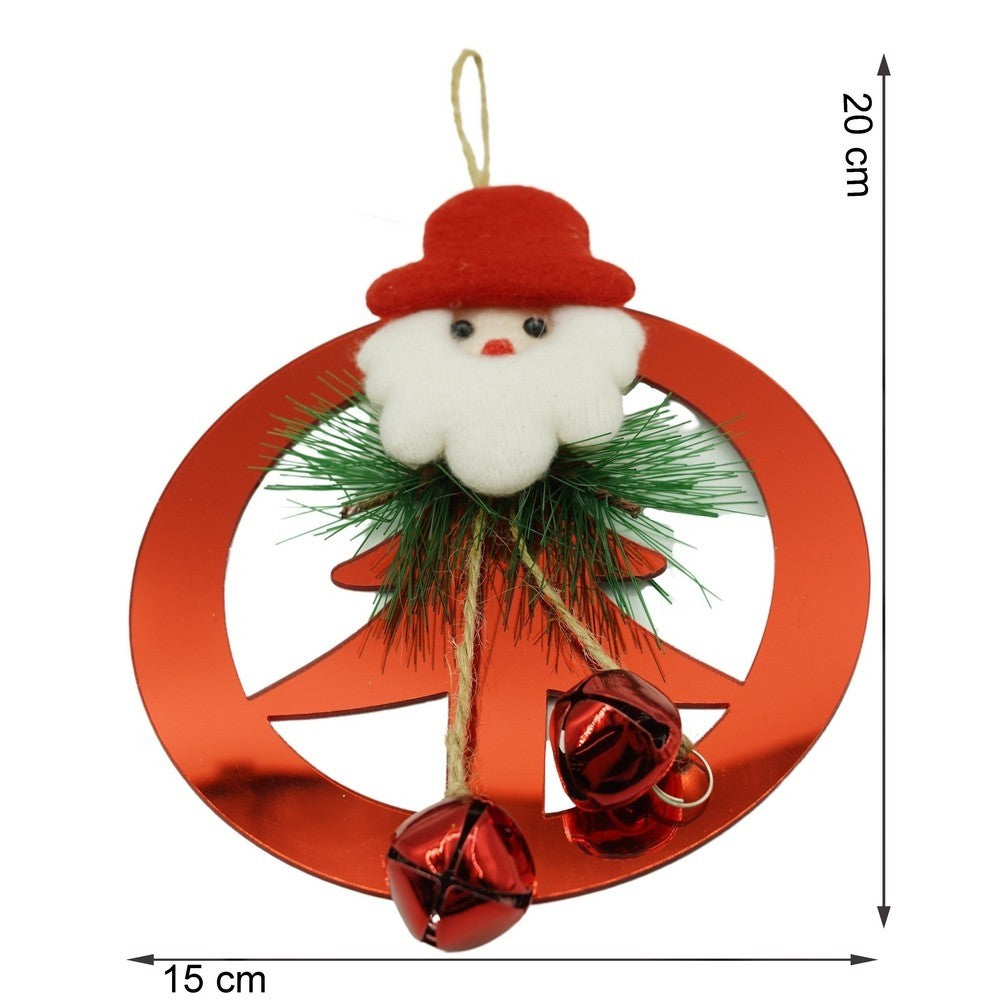 Ornament brad, Flippy, Brad cu clopotei, Rosu, Lucios, 15*20CM, Acril, Interior/ Exterior-10