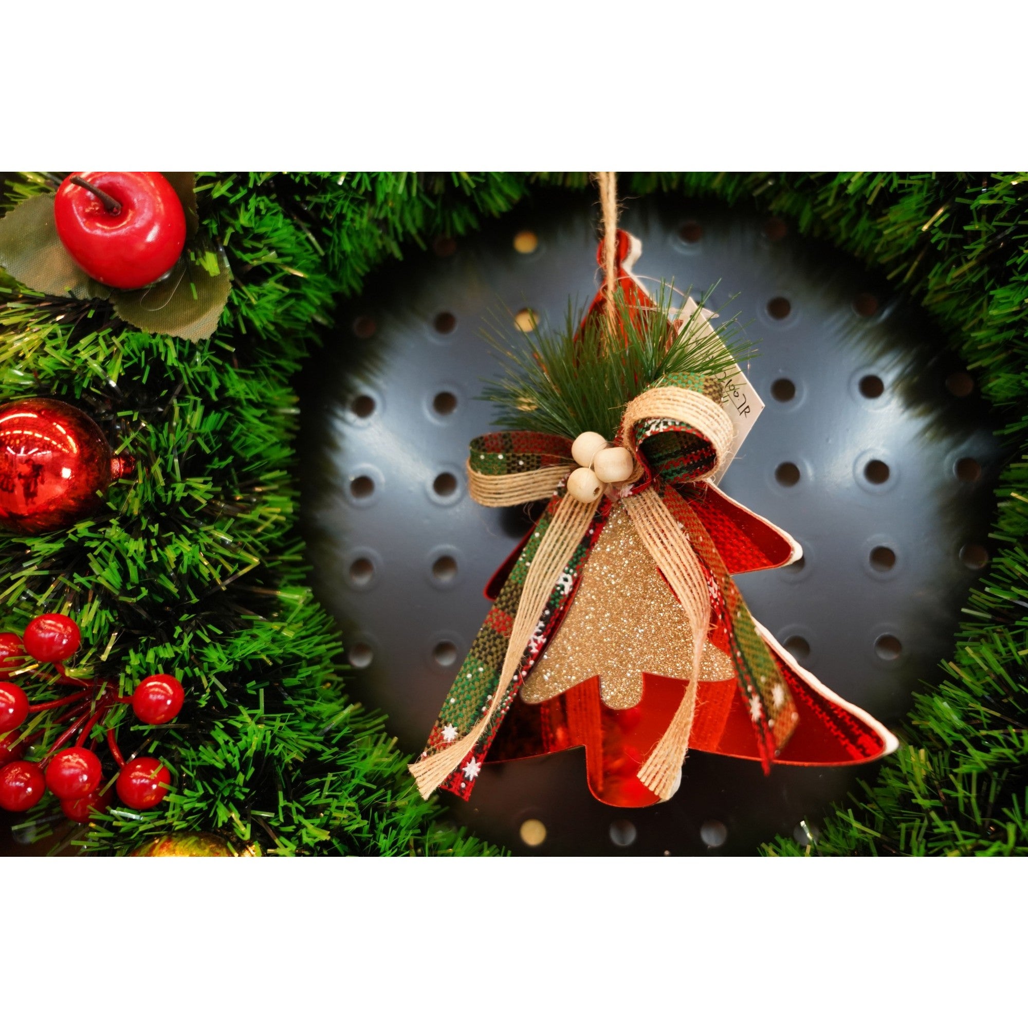 Ornament brad, Flippy, Brad, Rosu, Lucios, 14*16CM, Acril, Interior/ Exterior-3