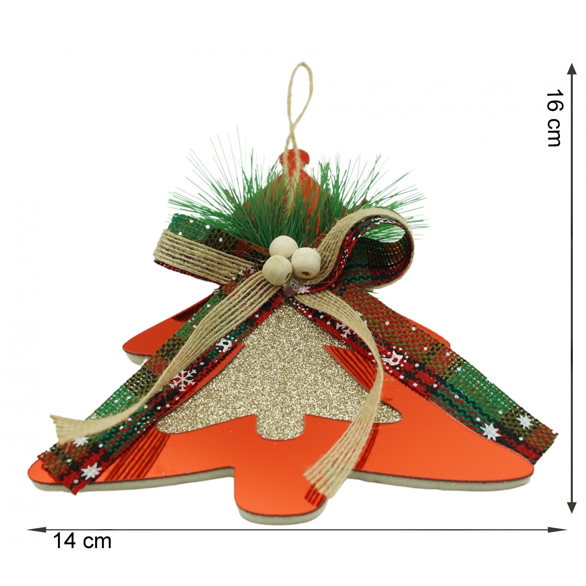 Ornament brad, Flippy, Brad, Rosu, Lucios, 14*16CM, Acril, Interior/ Exterior-5