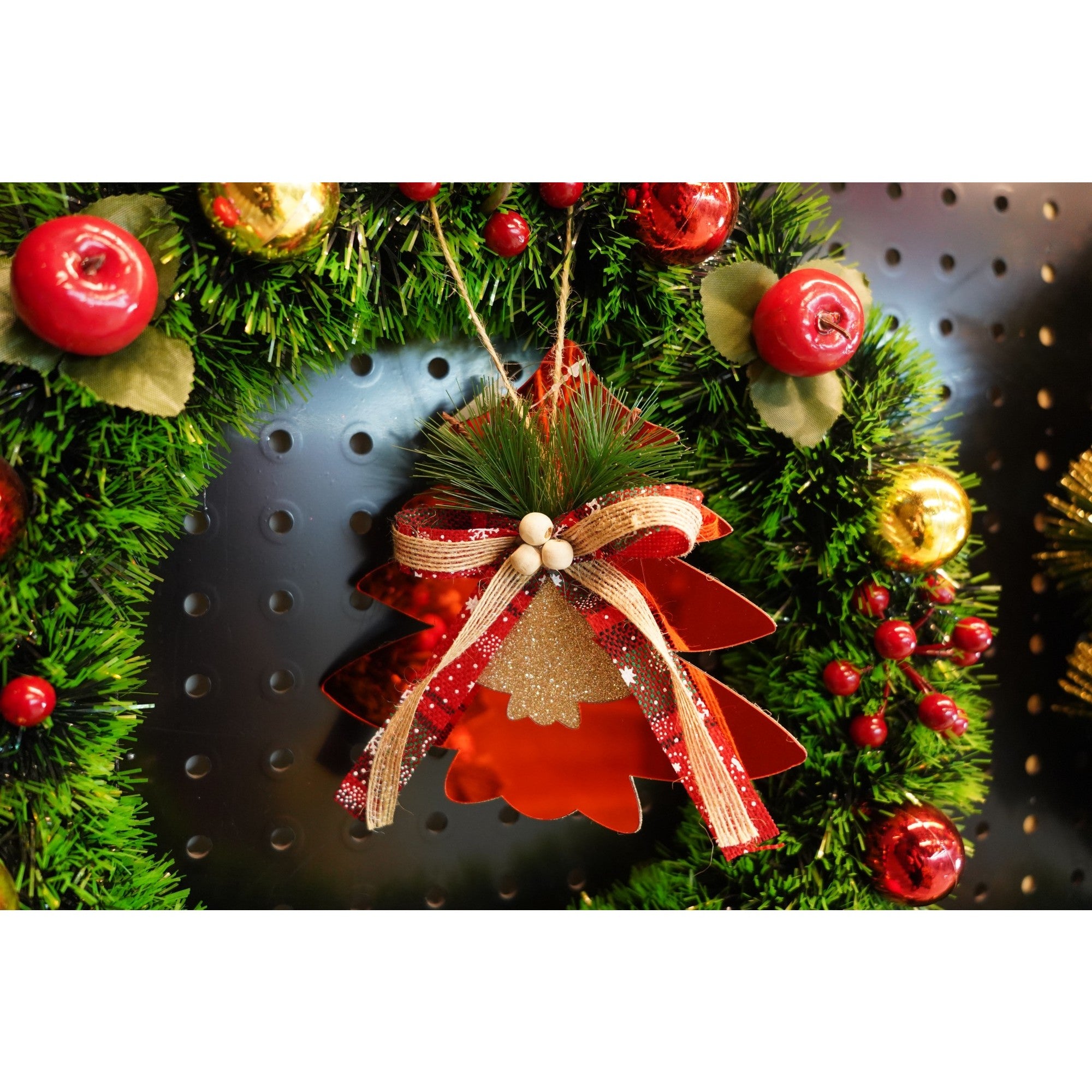Ornament brad, Flippy, Brad, Rosu, Lucios, 14*16CM, Acril, Interior/ Exterior-2