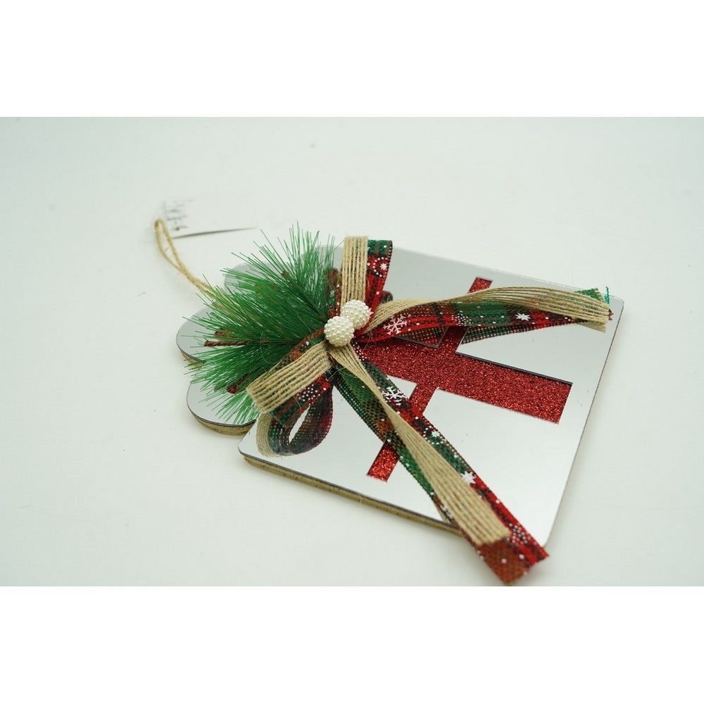 Ornament brad, Flippy, Cadou, Argintiu, Lucios, 14*15CM, Acril, Interior/ Exterior-9