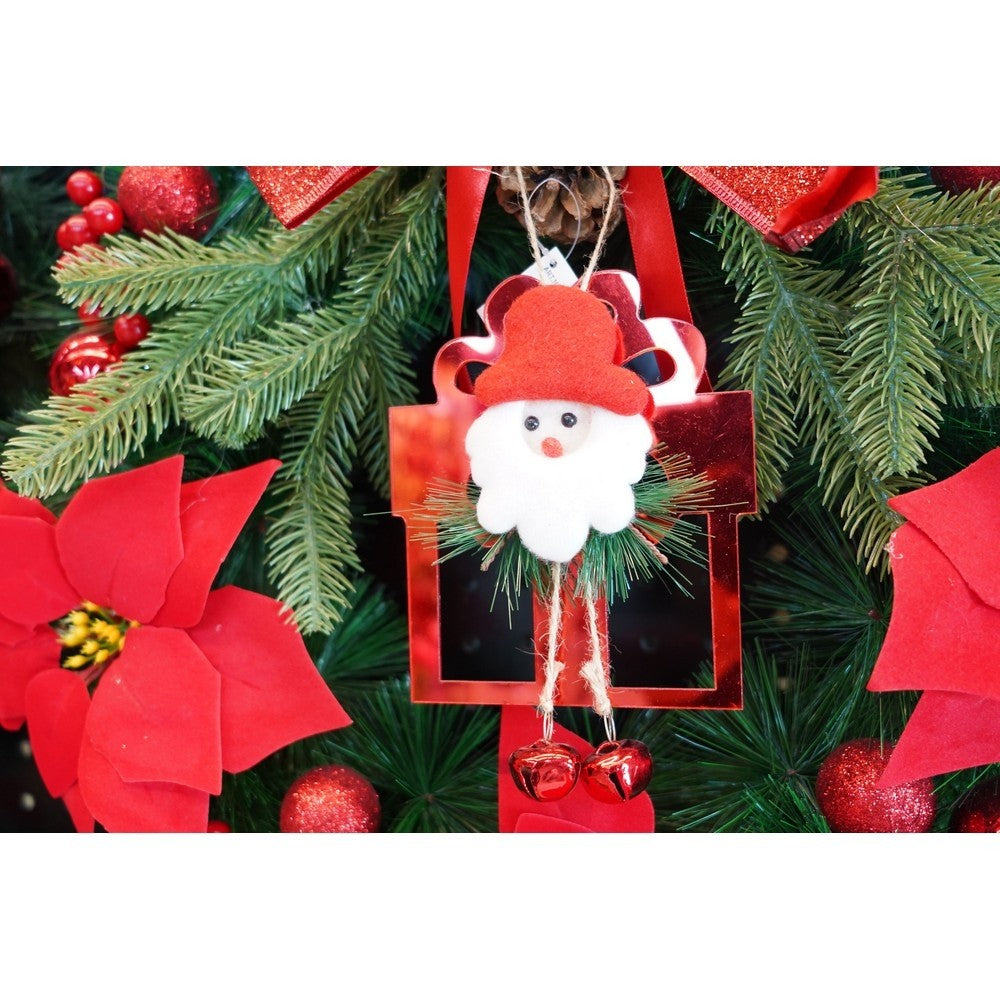 Ornament brad, Flippy, Cadou cu clopotei, Rosu, Lucios, 15*20CM, Acril, Interior/ Exterior-6