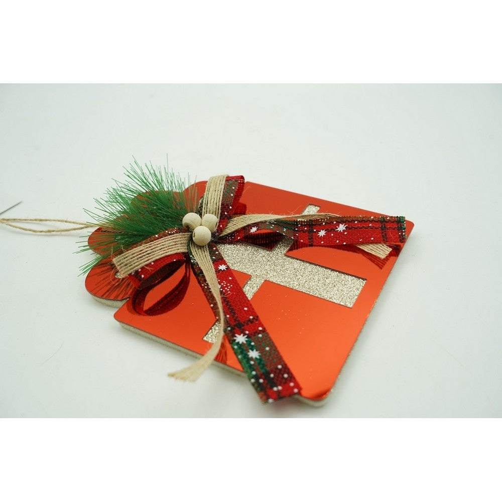 Ornament brad, Flippy, Cadou, Rosu, Lucios, 15*15CM, Acril, Interior/ Exterior-6