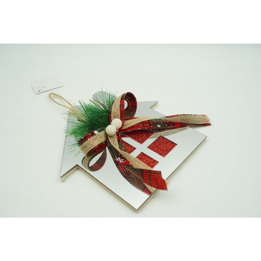 Ornament brad, Flippy, Casa, Argintiu, Lucios, 14*17CM, Acril, Interior/ Exterior-1