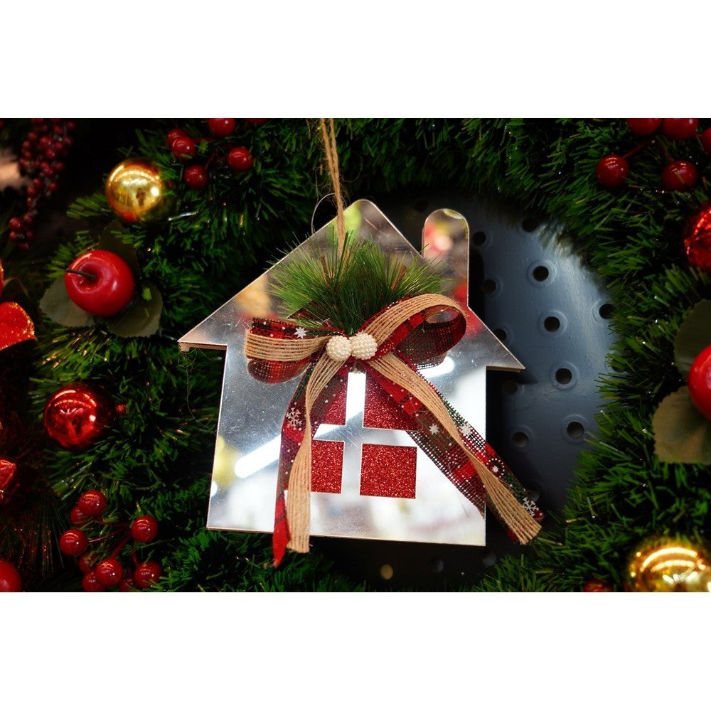 Ornament brad, Flippy, Casa, Argintiu, Lucios, 14*17CM, Acril, Interior/ Exterior-7