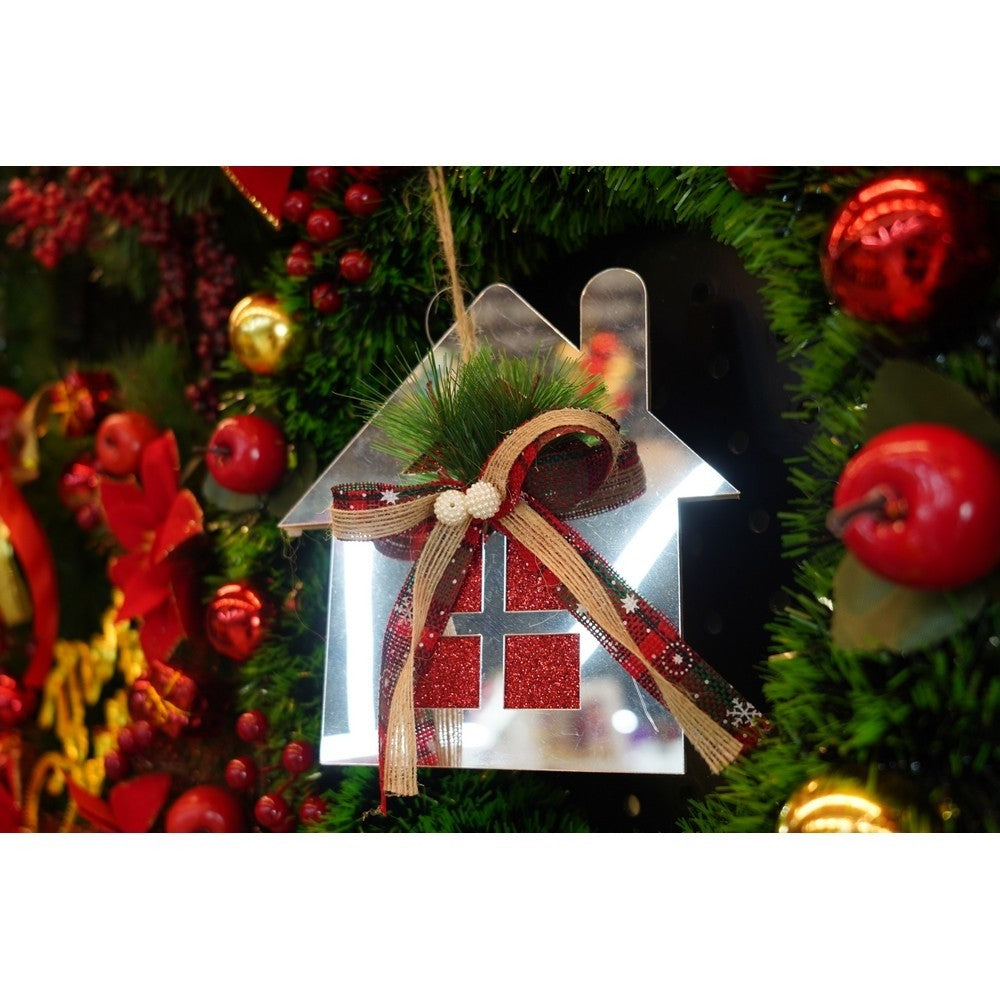 Ornament brad, Flippy, Casa, Argintiu, Lucios, 14*17CM, Acril, Interior/ Exterior-8