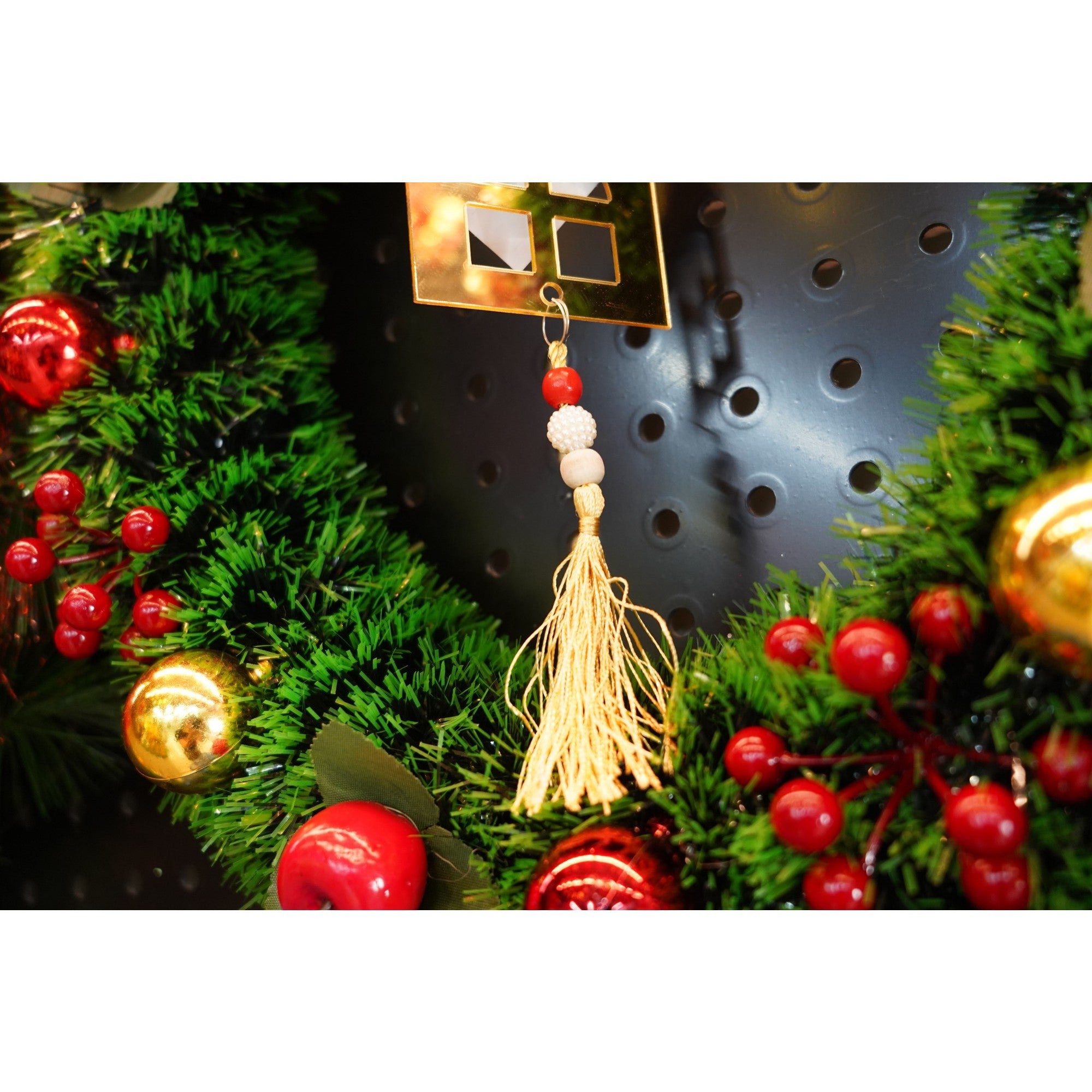 Ornament brad, Flippy, Casa, Auriu, Lucios, 10*25CM, Acril, Interior/ Exterior-3