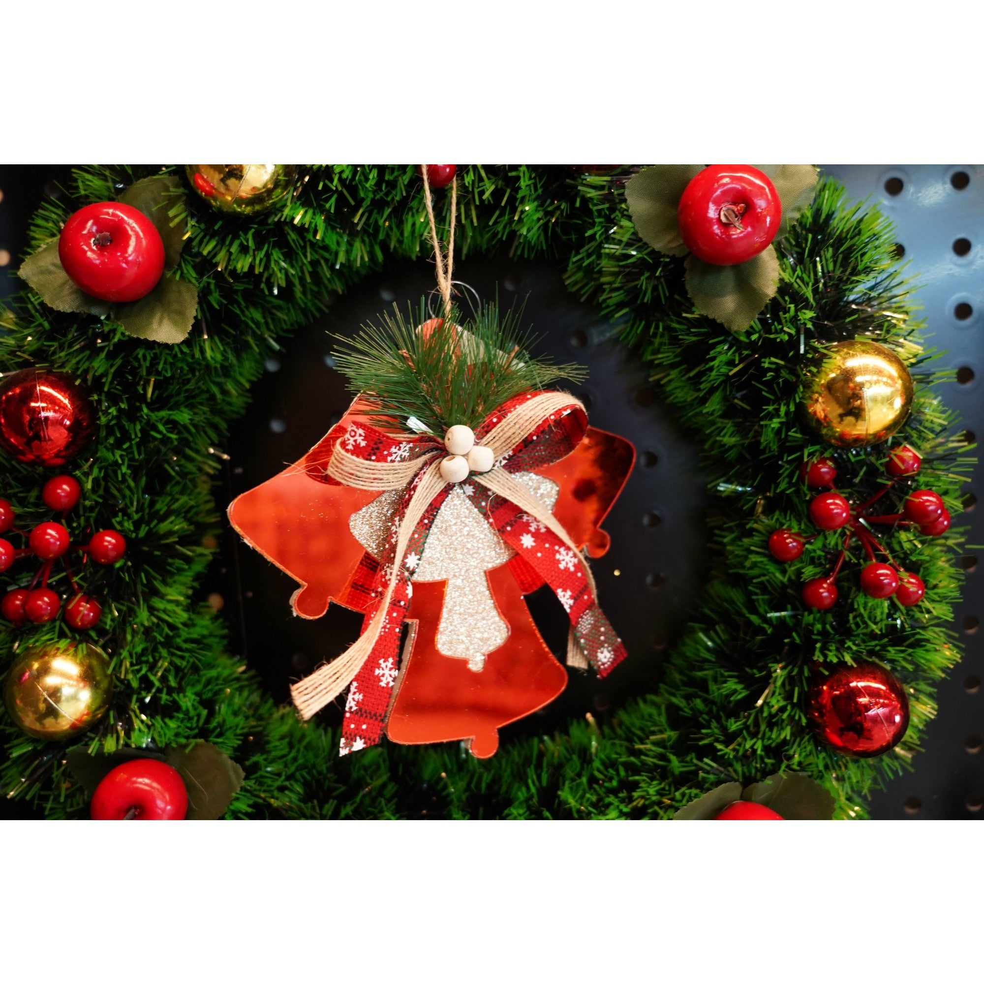 Ornament brad, Flippy, Clopotei, Rosu, Lucios, 15*15CM, Acril, Interior/ Exterior-4