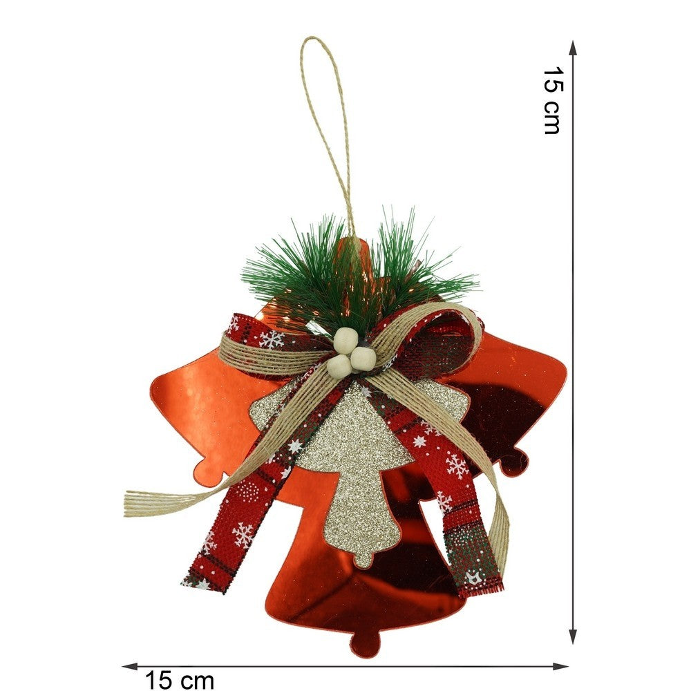 Ornament brad, Flippy, Clopotei, Rosu, Lucios, 15*15CM, Acril, Interior/ Exterior-10