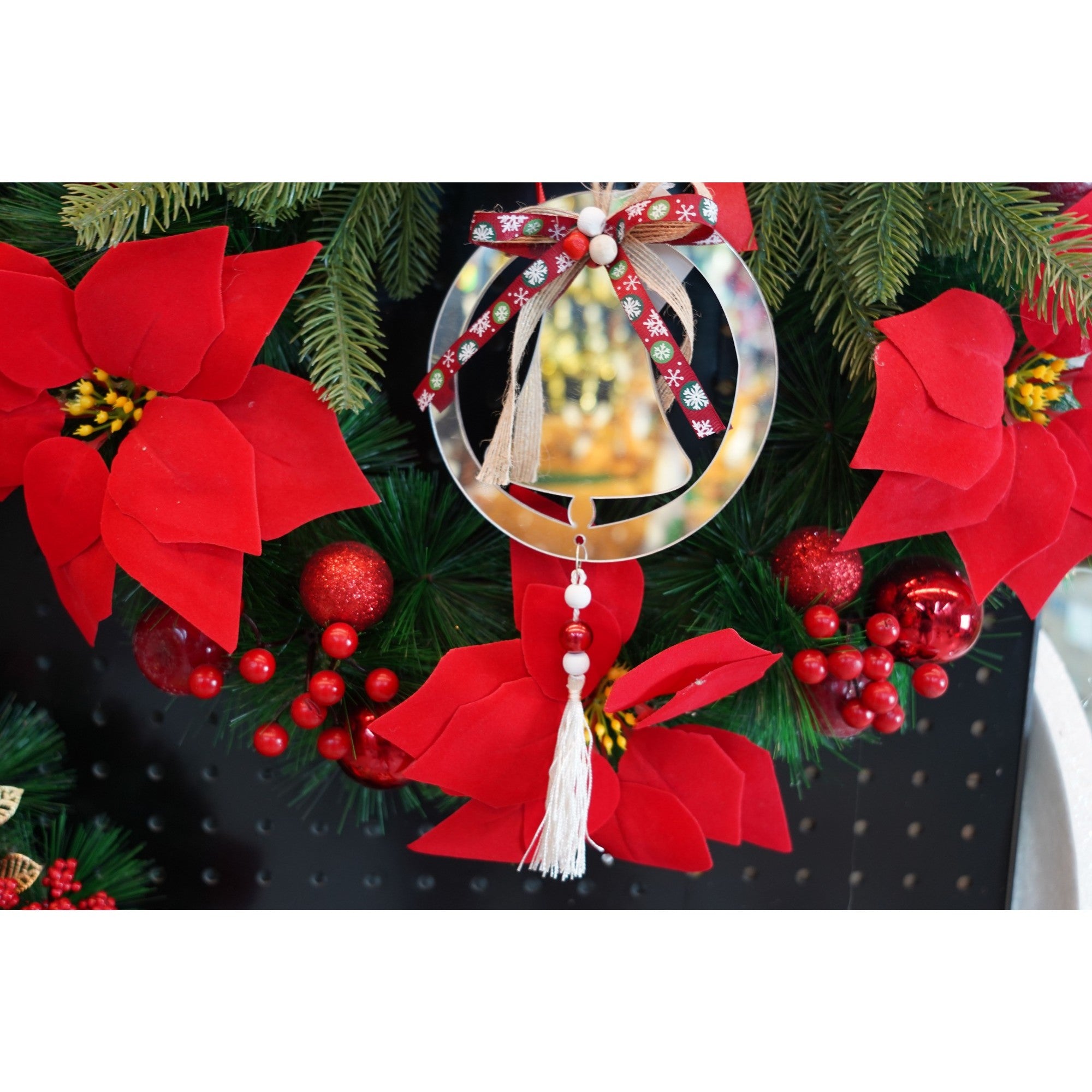 Ornament brad, Flippy, Clopotel, Argintiu, Lucios, 14*26CM, Acril, Interior/ Exterior-1