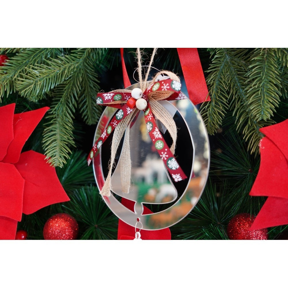 Ornament brad, Flippy, Clopotel, Argintiu, Lucios, 14*26CM, Acril, Interior/ Exterior-6