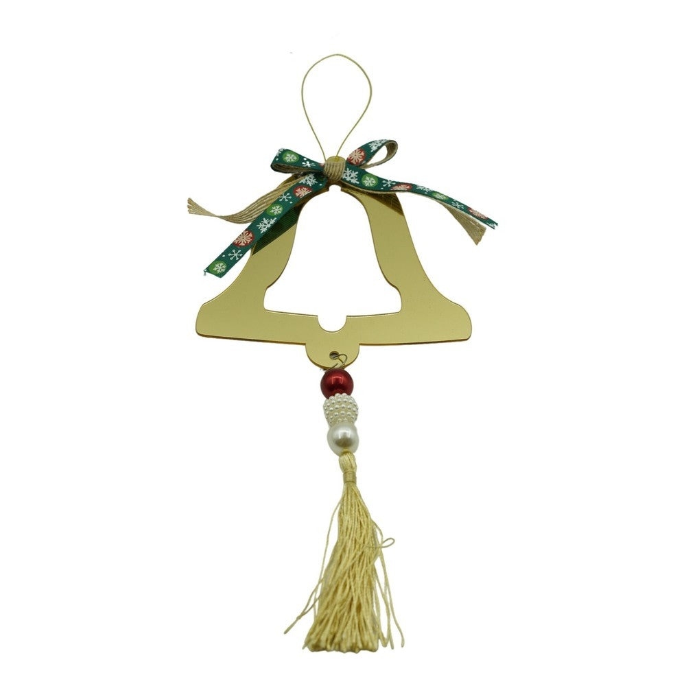 Ornament brad, Flippy, Clopotel, Auriu, Lucios, 14*28CM, Acril, Interior/ Exterior-0