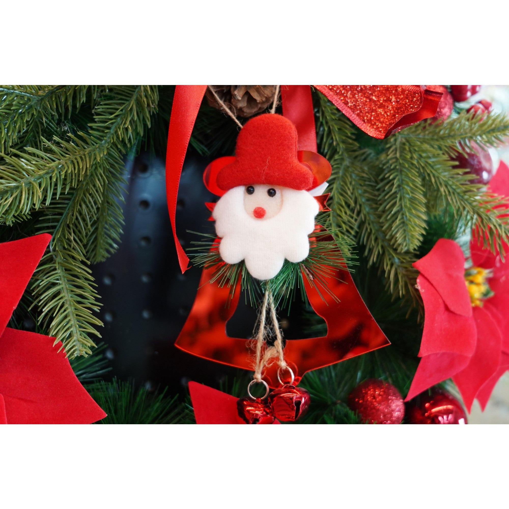 Ornament brad, Flippy, Clopotel, Rosu, Lucios, 15*20CM, Acril, Interior/ Exterior-2