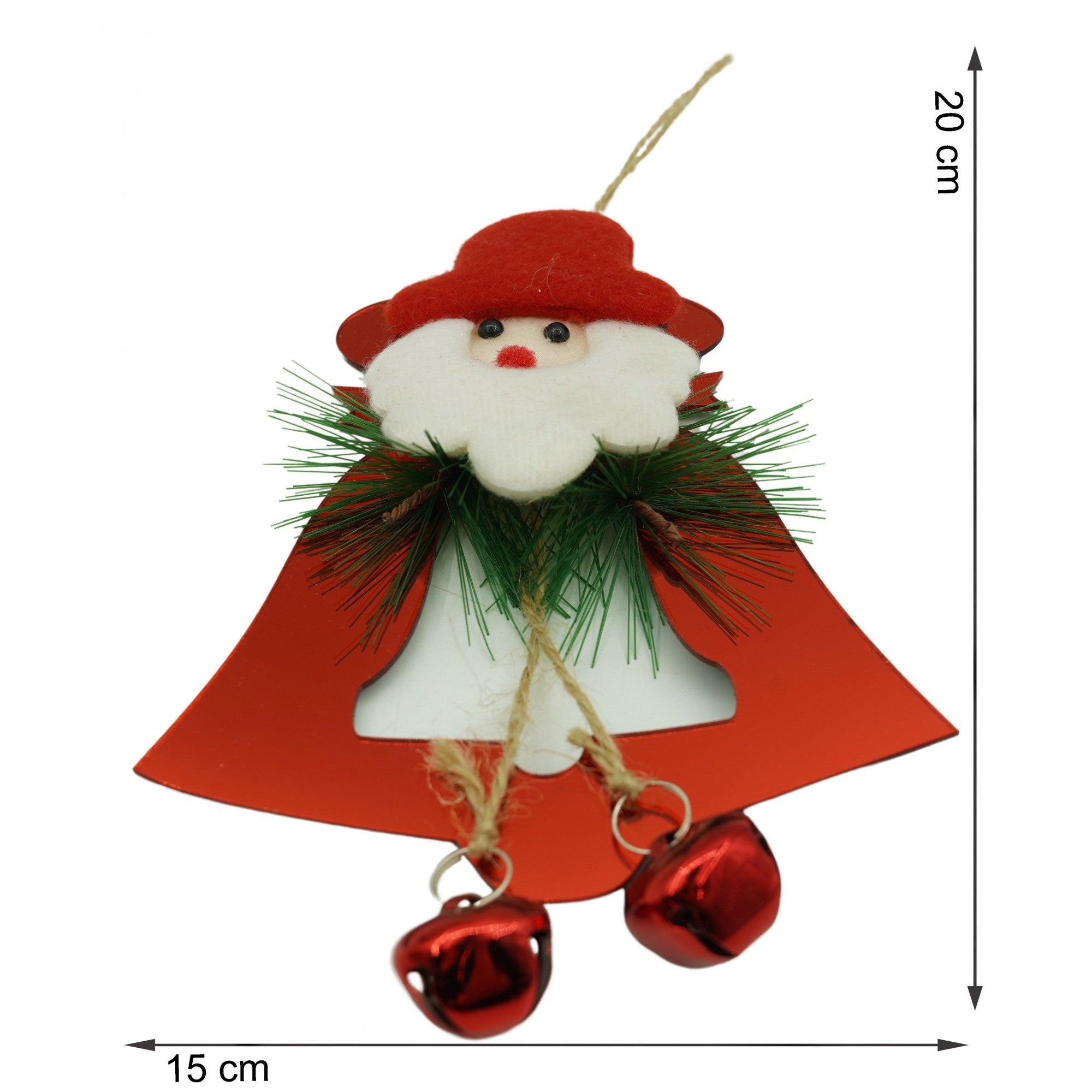 Ornament brad, Flippy, Clopotel, Rosu, Lucios, 15*20CM, Acril, Interior/ Exterior-5