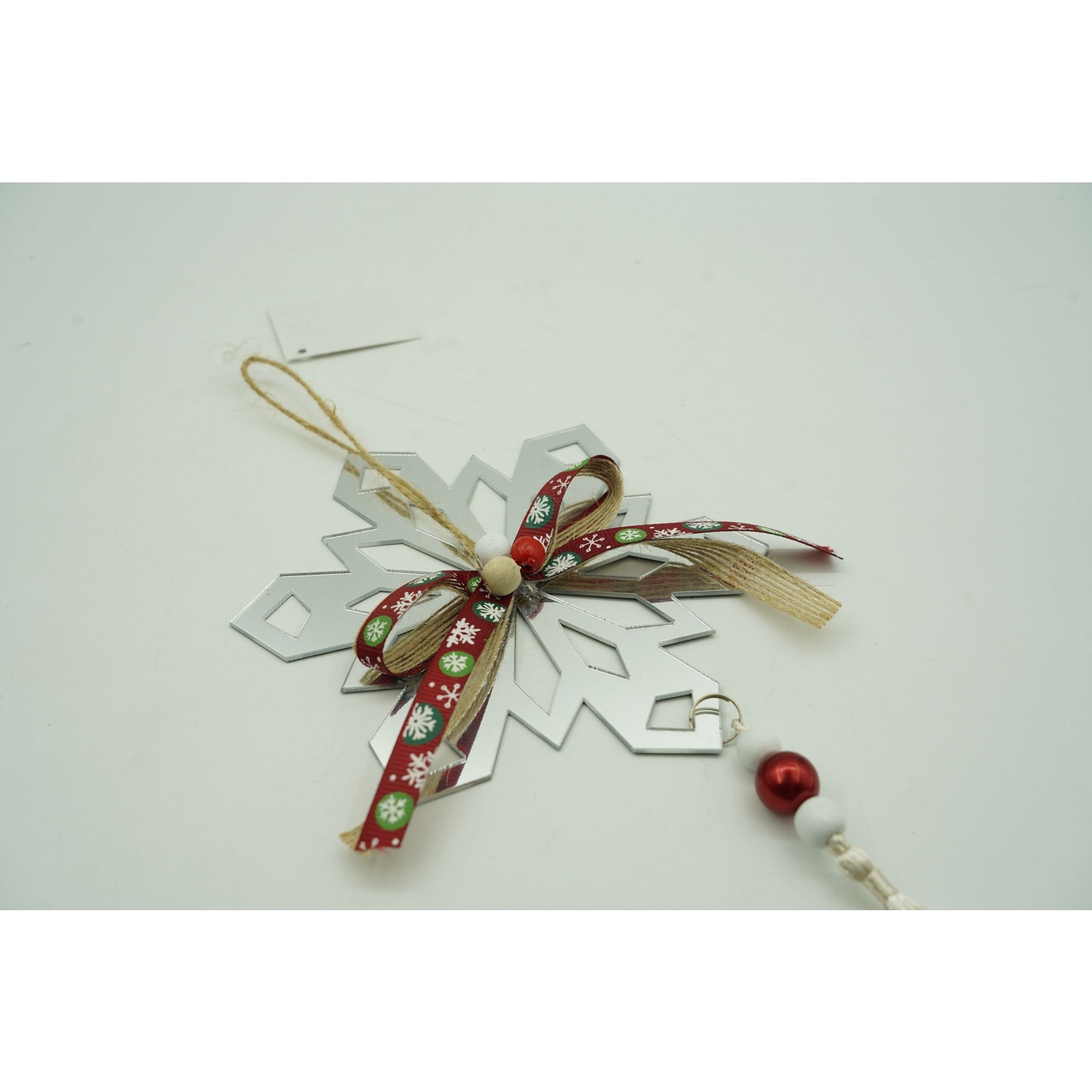 Ornament brad, Flippy, Fulg de nea, Argintiu, Lucios, 14*26CM, Acril, Interior/ Exterior-4