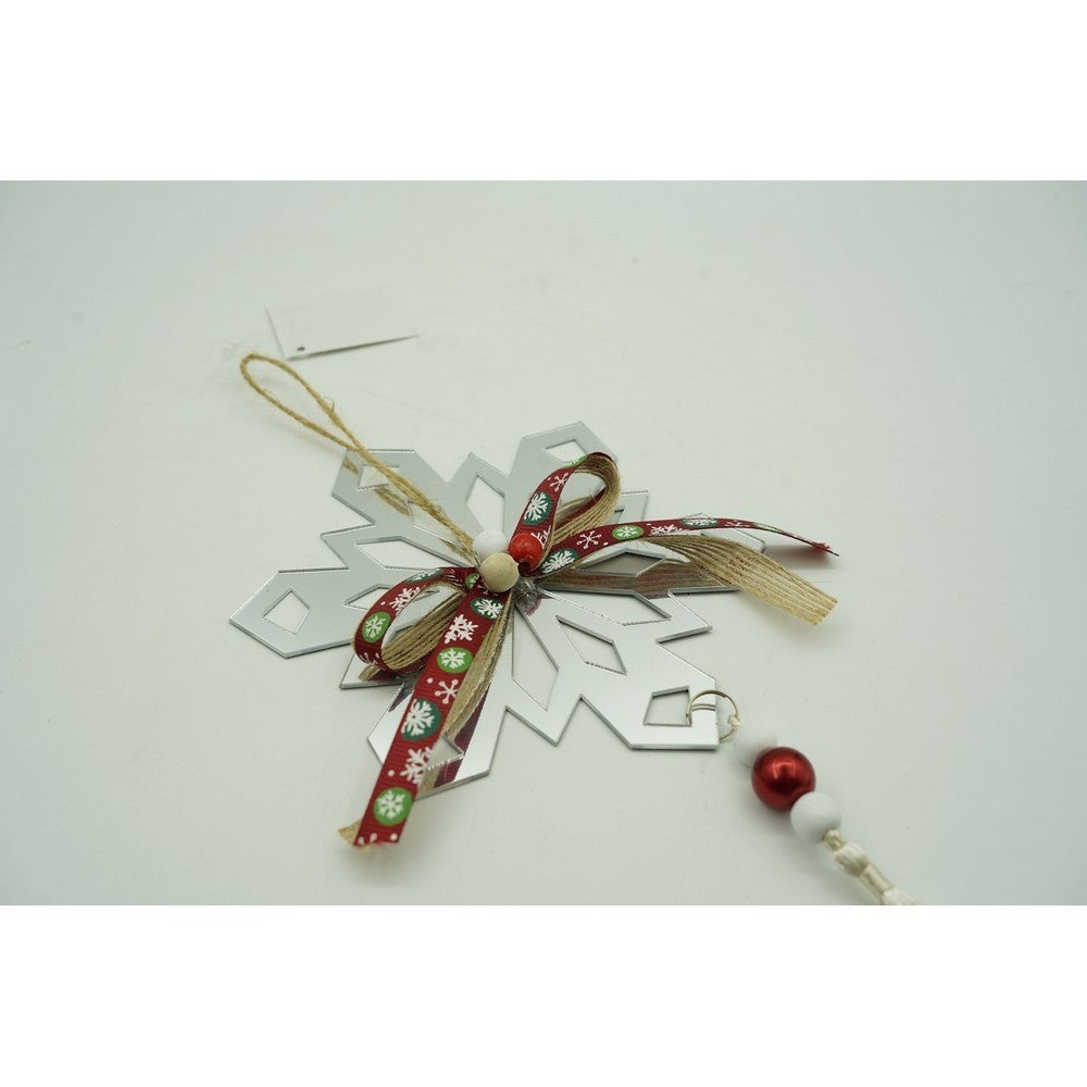 Ornament brad, Flippy, Fulg de nea, Argintiu, Lucios, 14*26CM, Acril, Interior/ Exterior-9