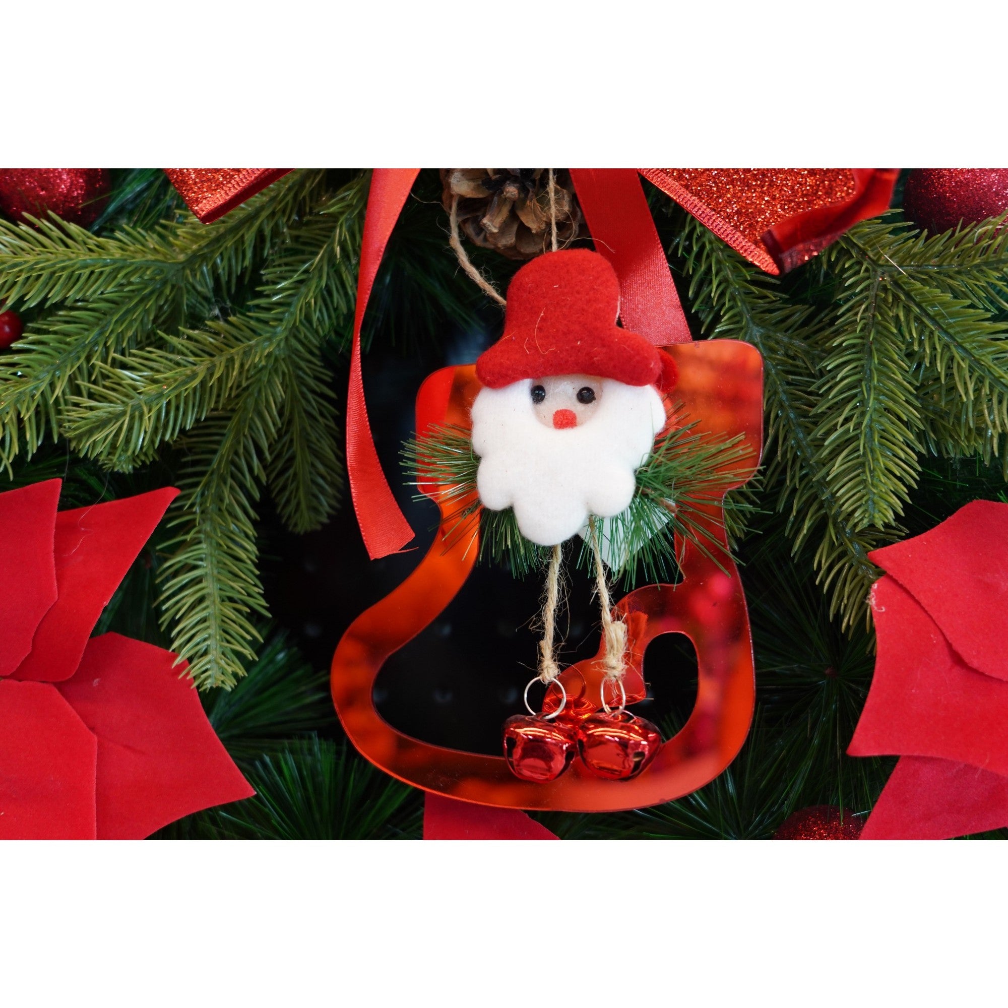 Ornament brad, Flippy, Gheata cu clopotei, Rosu, Lucios, 15*20CM, Acril, Interior/ Exterior-3