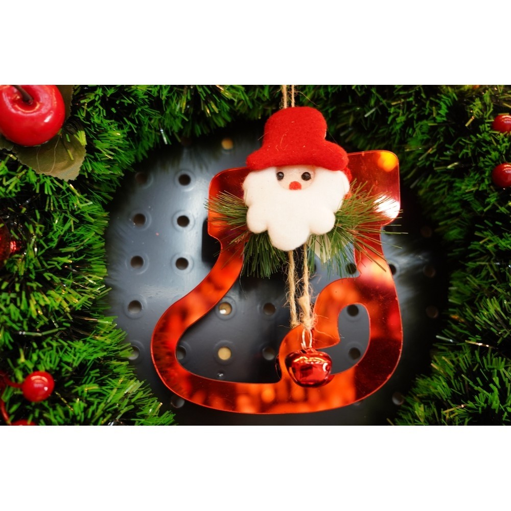 Ornament brad, Flippy, Gheata cu clopotei, Rosu, Lucios, 15*20CM, Acril, Interior/ Exterior-6